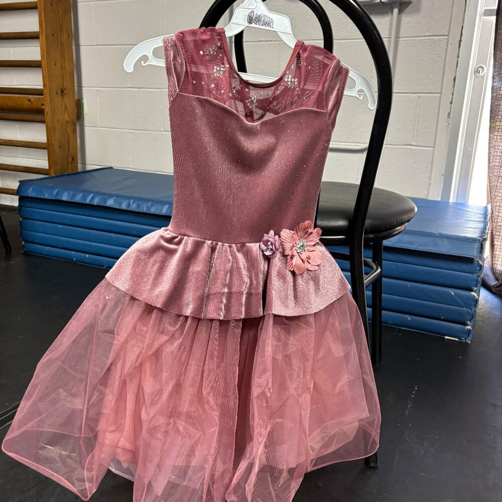 Rose tutu sparkly dance costume